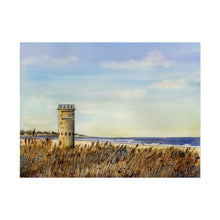 Load image into Gallery viewer, Lewes, Delaware World War II Tower Watercolor Art Print, Coastal Art, Beach Art, Seashore Art