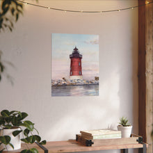 Load image into Gallery viewer, Lewes, Delaware East End Lighthouse Watercolor Art Print, Coastal Art, Beach Art, Seashore Art