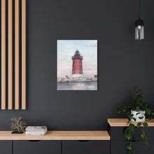 Load image into Gallery viewer, Lewes Delaware East End Lighthouse Watercolor Canvas Print