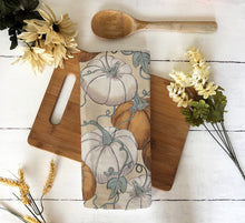 Load image into Gallery viewer, Autumn White and Orange Pumpkins Hand Towel | Fall Harvest Kitchen Towel