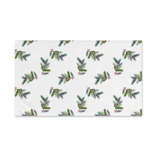 Load image into Gallery viewer, Hand Towel - Holly Branches Christmas Watercolor Design