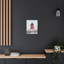 Load image into Gallery viewer, Lewes Delaware East End Lighthouse Watercolor Canvas Print