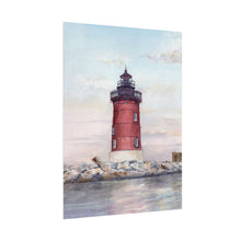 Load image into Gallery viewer, Lewes, Delaware East End Lighthouse Watercolor Art Print, Coastal Art, Beach Art, Seashore Art