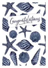 Load image into Gallery viewer, Multi-Design Greeting Cards - Blue Shells Pattern