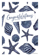Load image into Gallery viewer, Congratulations Greeting Cards - Blue Shells