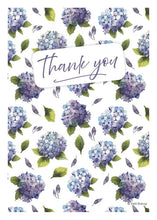 Load image into Gallery viewer, Thank You Greeting Cards - Hydrangea Pattern