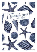 Load image into Gallery viewer, Thank You Greeting Cards - Blue Shells