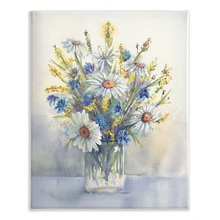 Load image into Gallery viewer, Daisies Vase Stretched Canvas Print

