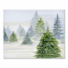 Load image into Gallery viewer, Pine Trees 2 Stretched Canvas Print - Patti Bishop Watercolors