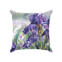 Load image into Gallery viewer, Purple Iris Throw Pillows

