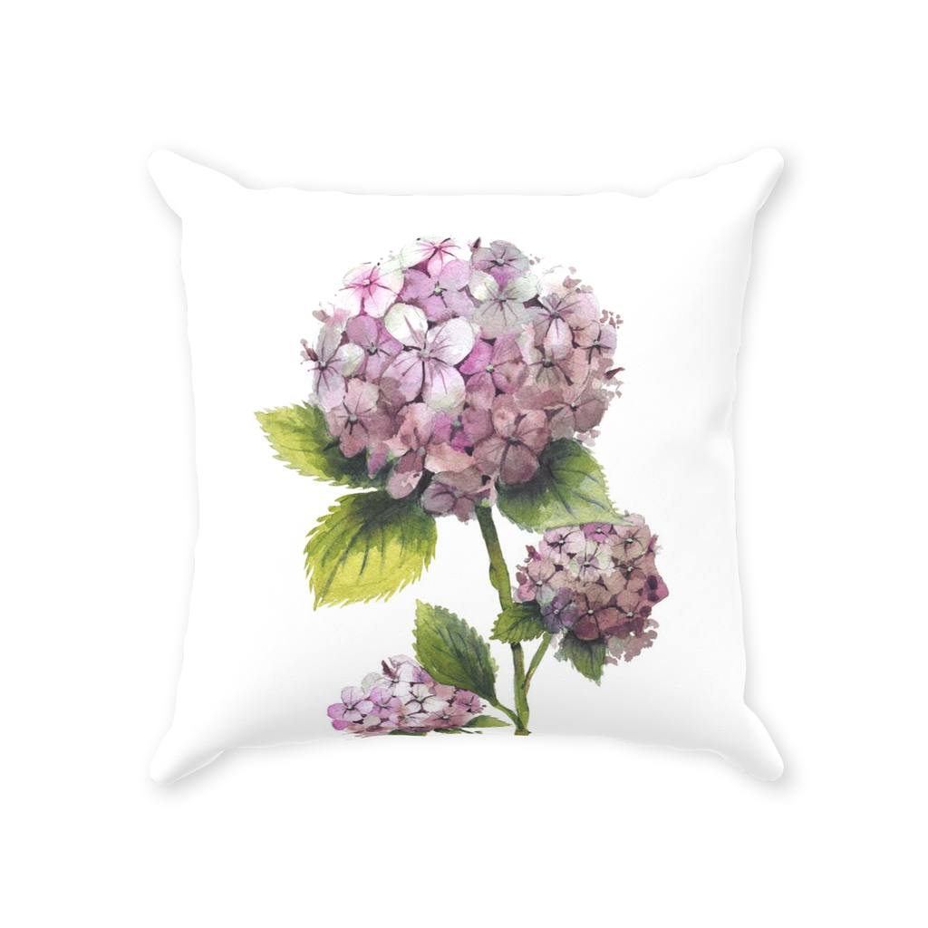 Pink Hydrangea Throw Pillows