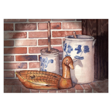 Load image into Gallery viewer, Carved Duck and Antique Crocks Greeting Cards
