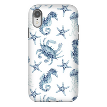 Load image into Gallery viewer, Blue Seahorse and Crab Phone Cases
