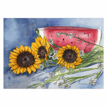 Load image into Gallery viewer, Sunflower Watermelon Greeting Cards - Patti Bishop Watercolors

