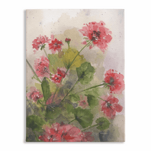 Load image into Gallery viewer, Geraniums 3 Stretched Canvas Print - Patti Bishop Watercolors
