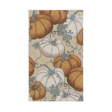 Load image into Gallery viewer, Autumn White and Orange Pumpkins Hand Towel | Fall Harvest Kitchen Towel

