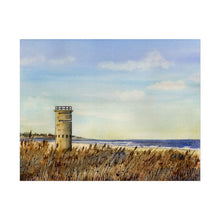 Load image into Gallery viewer, Lewes, Delaware World War II Tower Watercolor Art Print, Coastal Art, Beach Art, Seashore Art
