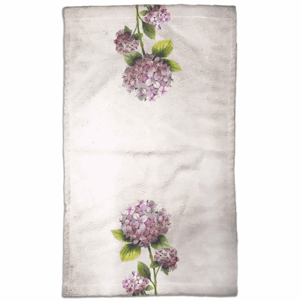Pink Hydrangea Hand Towels - Patti Bishop Watercolors