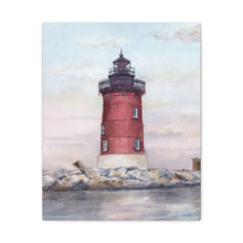 Load image into Gallery viewer, Lewes Delaware East End Lighthouse Watercolor Canvas Print
