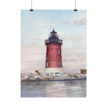 Load image into Gallery viewer, Lewes, Delaware East End Lighthouse Watercolor Art Print, Coastal Art, Beach Art, Seashore Art
