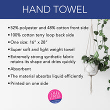 Load image into Gallery viewer, Pumpkin Vine Pattern Hand Towel | Autumn Hand Towel
