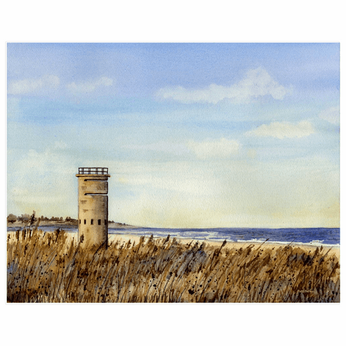 Lewes Tower Art Print - Patti Bishop Watercolors