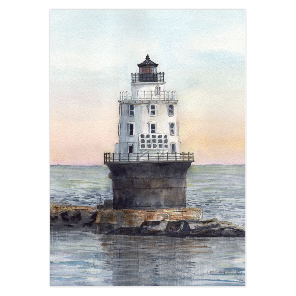 Lewes Harbor of Refuge Lighthouse Greeting Cards