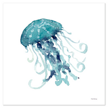 Load image into Gallery viewer, Teal Jellyfish Art Print
