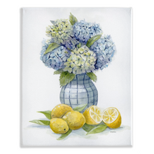 Load image into Gallery viewer, Hydrangea and Lemons 2 Stretched Canvas Print
