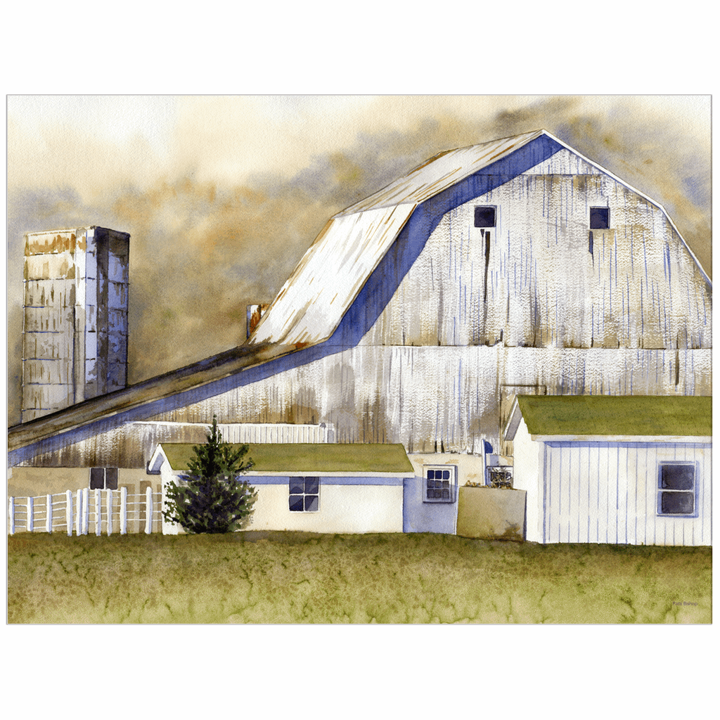 Amish Barn Art Print - Patti Bishop Watercolors