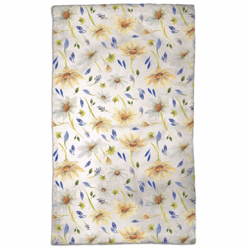 Yellow Daisy Pattern Hand Towels - Patti Bishop Watercolors