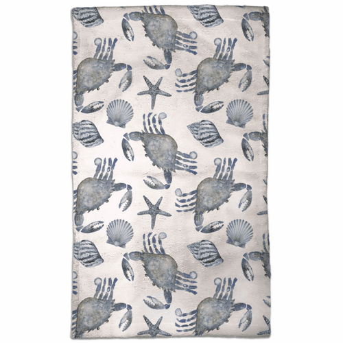 Crabs and Starfish Hand Towels - Patti Bishop Watercolors