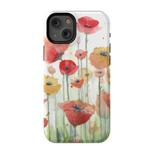 Load image into Gallery viewer, Red, Orange, and Yellow Poppies Phone Cases
