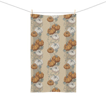 Load image into Gallery viewer, Pumpkin Vine Pattern Hand Towel | Fall Harvest Kitchen Hand Towel
