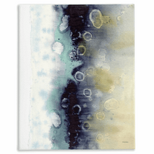 Load image into Gallery viewer, Abstract Blue Teal Gold Stretched Canvas Print - Patti Bishop Watercolors
