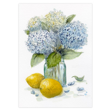 Load image into Gallery viewer, Hydrangea and Lemons 1 Greeting Cards

