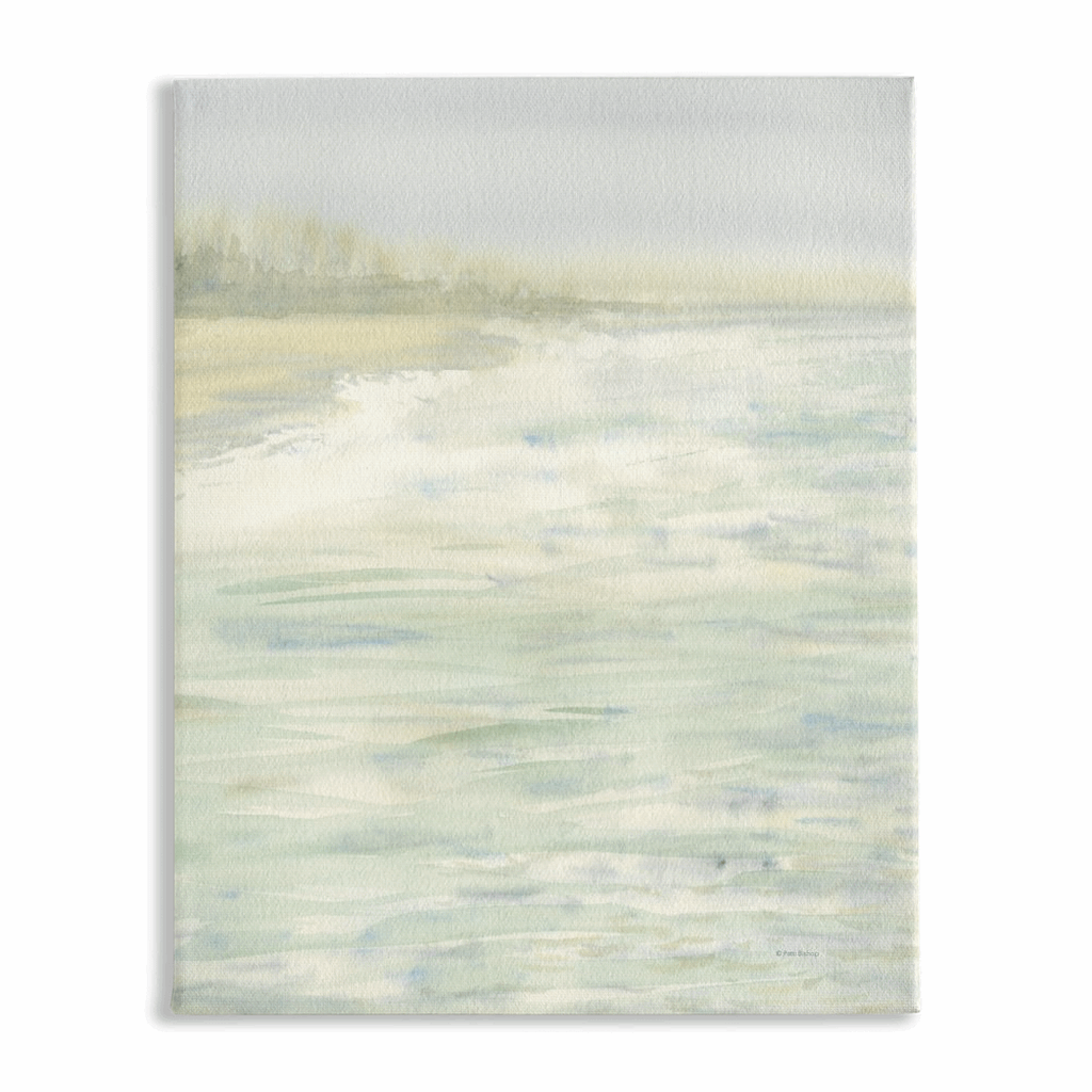 Beach Neutrals Vertical Stretched Canvas Print - Patti Bishop Watercolors
