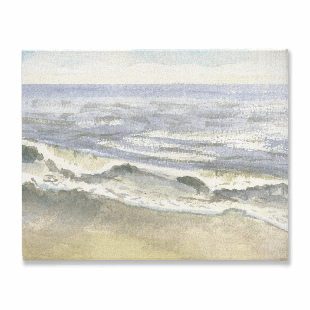 Waves 2 Stretched Canvas Print - Patti Bishop Watercolors