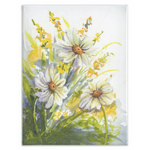 Load image into Gallery viewer, Yellow with Daisies Stretched Canvas Print

