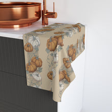 Load image into Gallery viewer, Pumpkin Vine Pattern Hand Towel | Fall Harvest Kitchen Hand Towel
