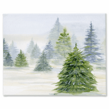 Load image into Gallery viewer, Pine Trees 2 Stretched Canvas Print - Patti Bishop Watercolors
