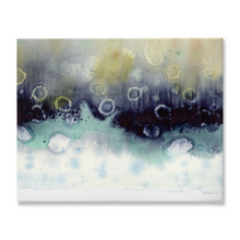 Load image into Gallery viewer, Abstract Blue Teal Gold Horizontal Stretched Canvas

