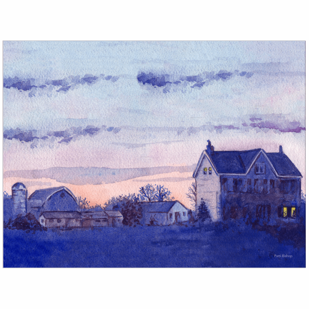 Farmhouse Art Print - Patti Bishop Watercolors
