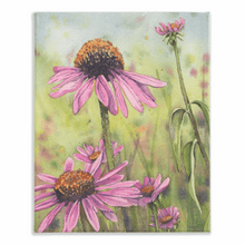 Load image into Gallery viewer, Trio Coneflowers Stretch Canvas Print - Patti Bishop Watercolors

