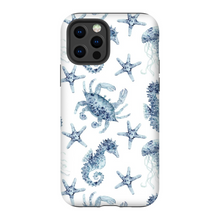 Load image into Gallery viewer, Blue Seahorse and Crab Phone Cases
