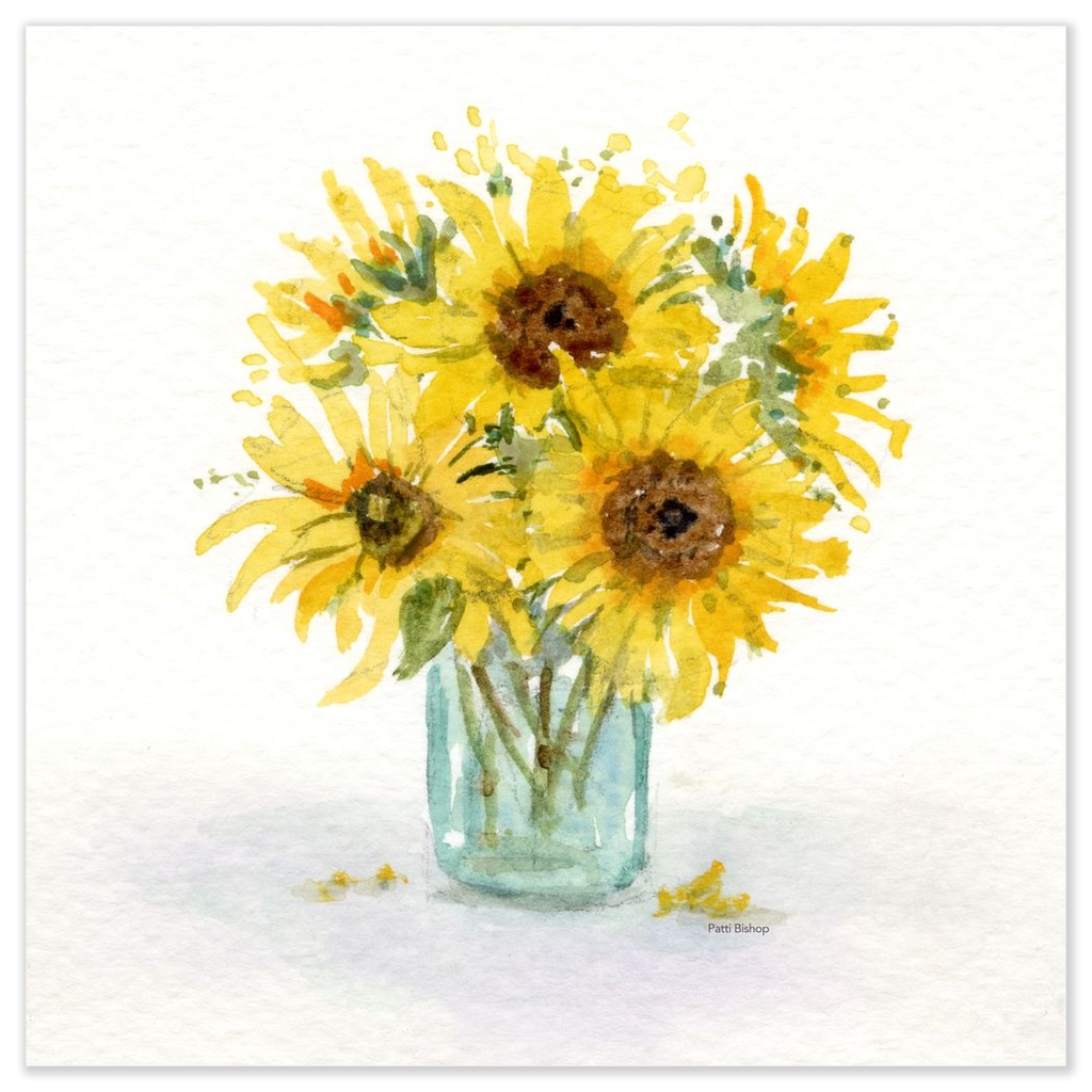 Sunflower Jar 1 Art Print