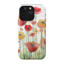 Load image into Gallery viewer, Red, Orange, and Yellow Poppies Phone Cases

