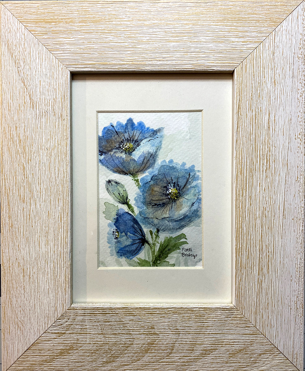 Blue Poppies 1 Original Watercolor