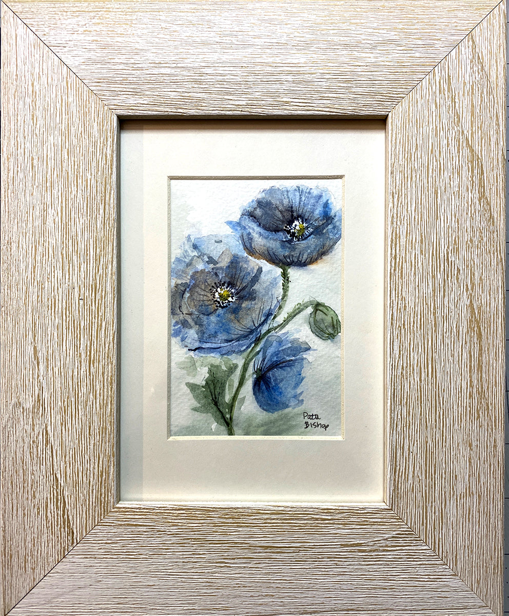 Blue Poppies 2 Original Watercolor