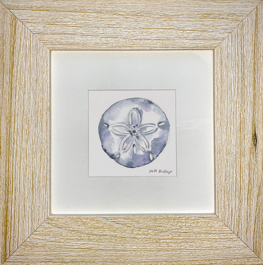 Blue Sand Dollar Original Watercolor